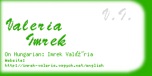 valeria imrek business card